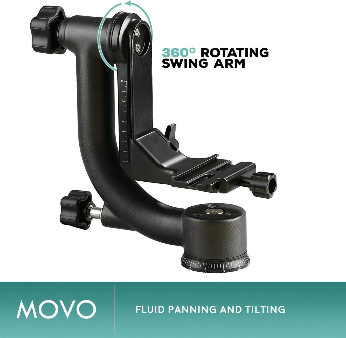 Carbon Fiber Gimbal Tripod Head with Arca-Swiss Quick-Release Plates W8686