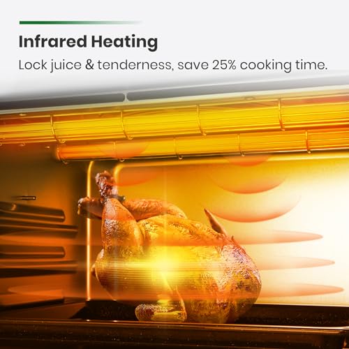 Extra Large Black Matte Stainless Steel Infrared Convection Air Fryer Toaster Oven M664287