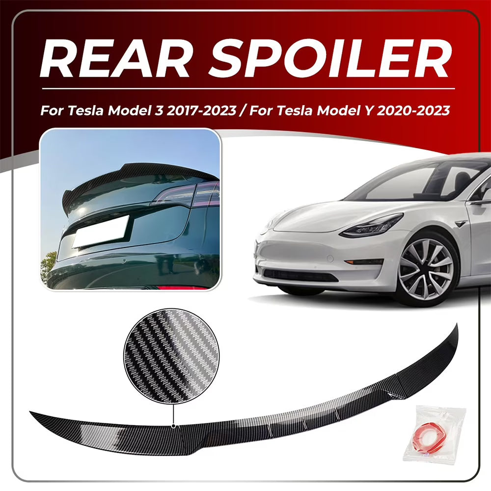 Carbon Fiber Look ABS Rear Spoiler Tail Wing U778544