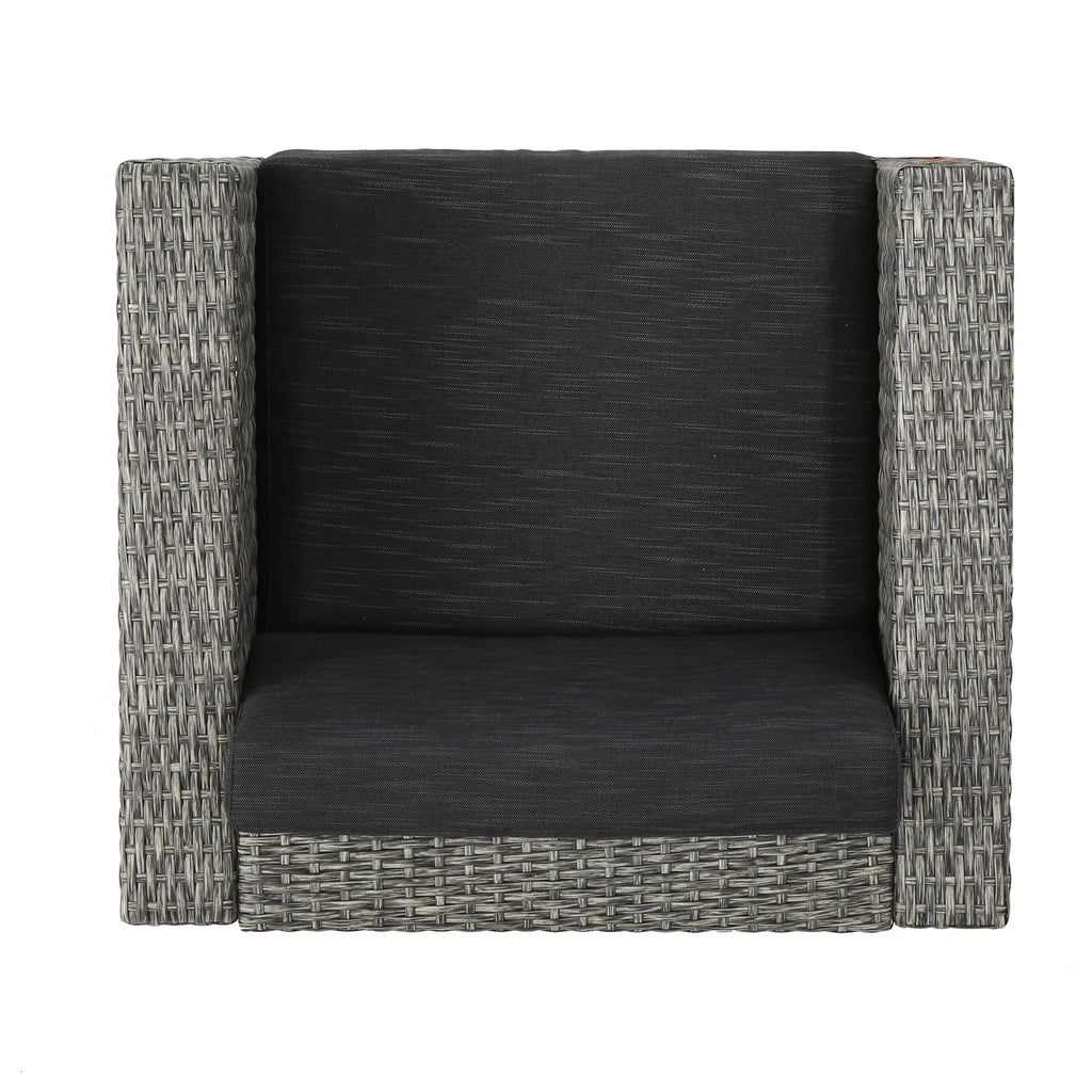 Outdoor Wicker Club Chair with Cushions R516