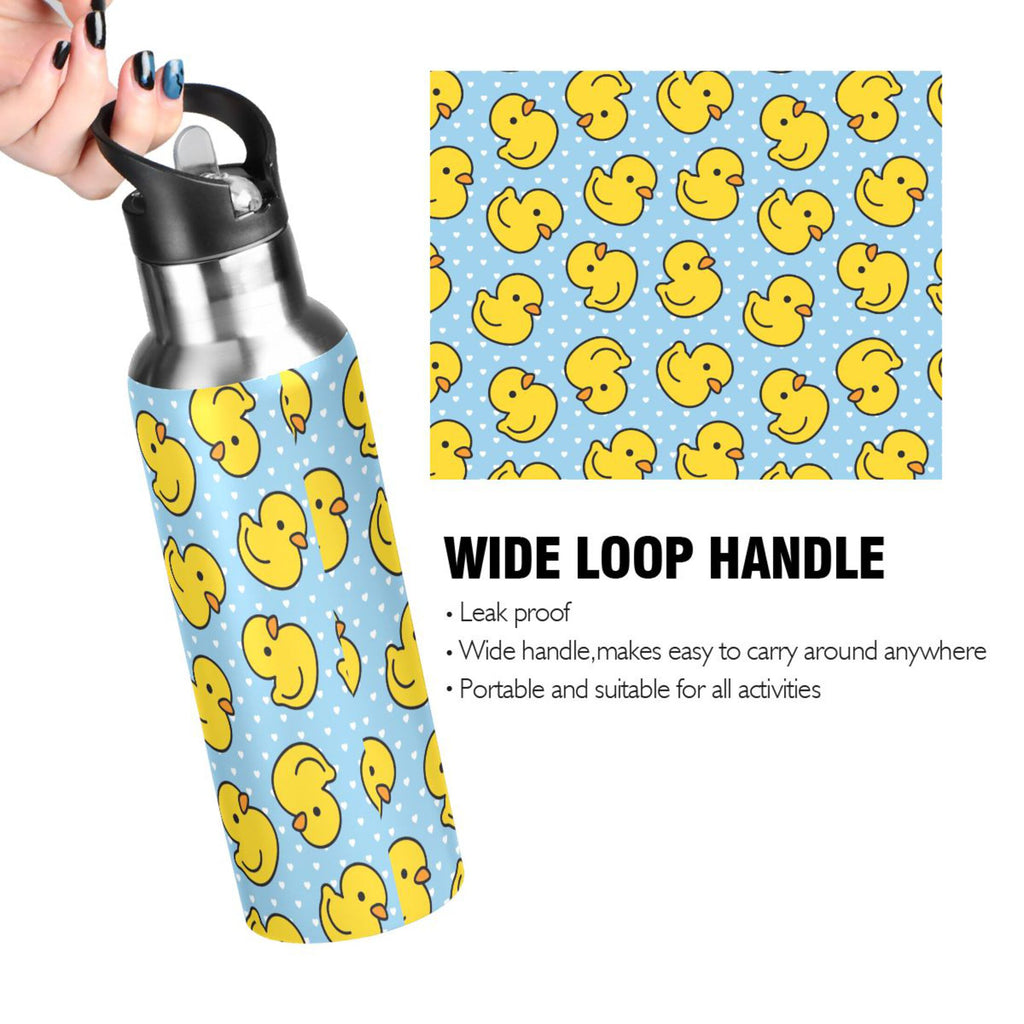 20 OZ Stainless Steel Vacuum Insulated Water Bottle with Straw Lid F801