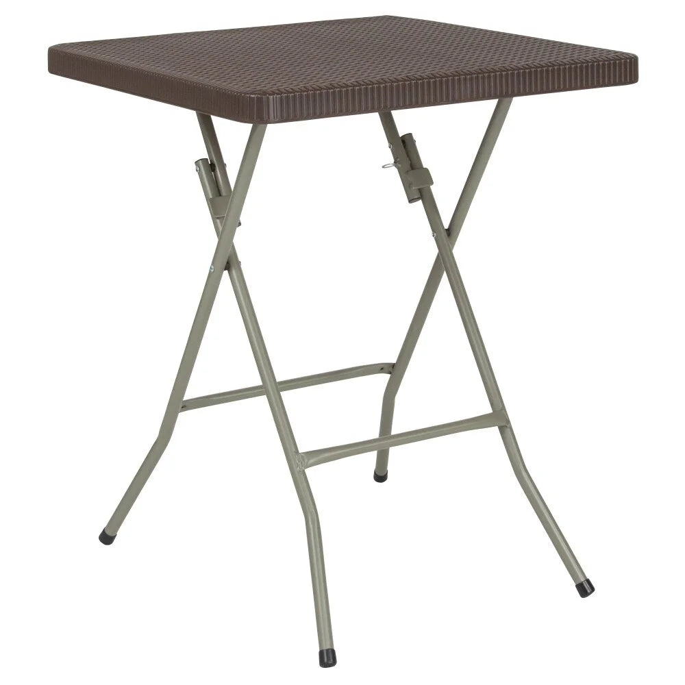 Square Rattan Plastic Folding Table B395