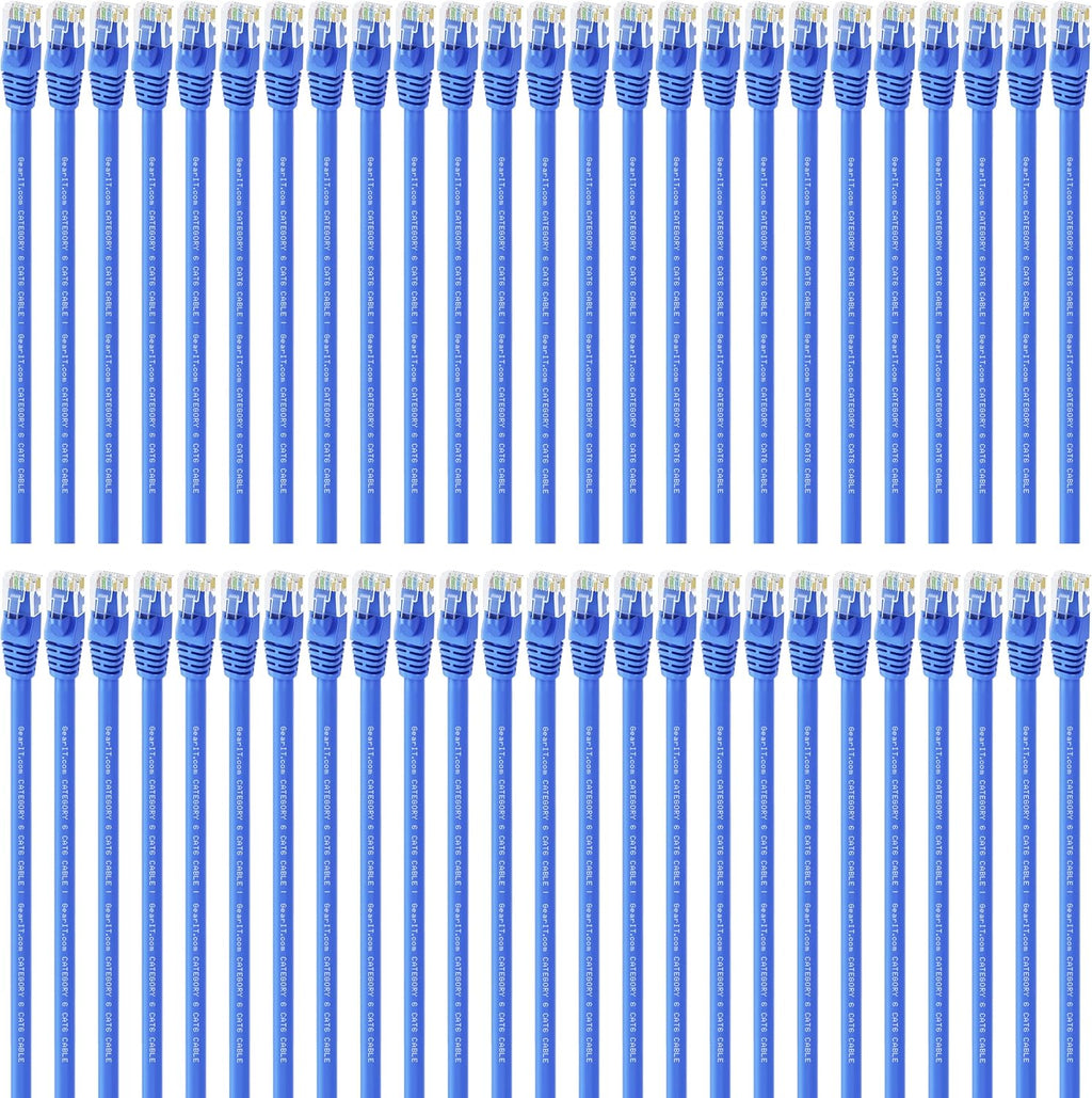 Cat6 Ethernet Cable 1 ft (50-Pack) Blue R966