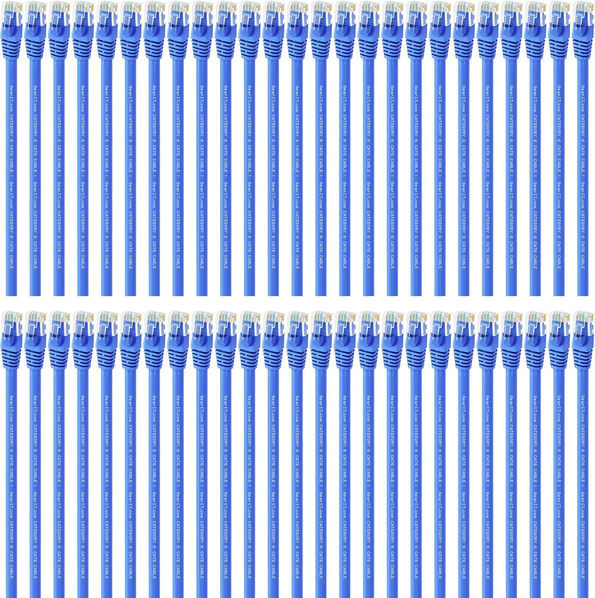 Cat6 Ethernet Cable 1 ft (50-Pack) Blue R966