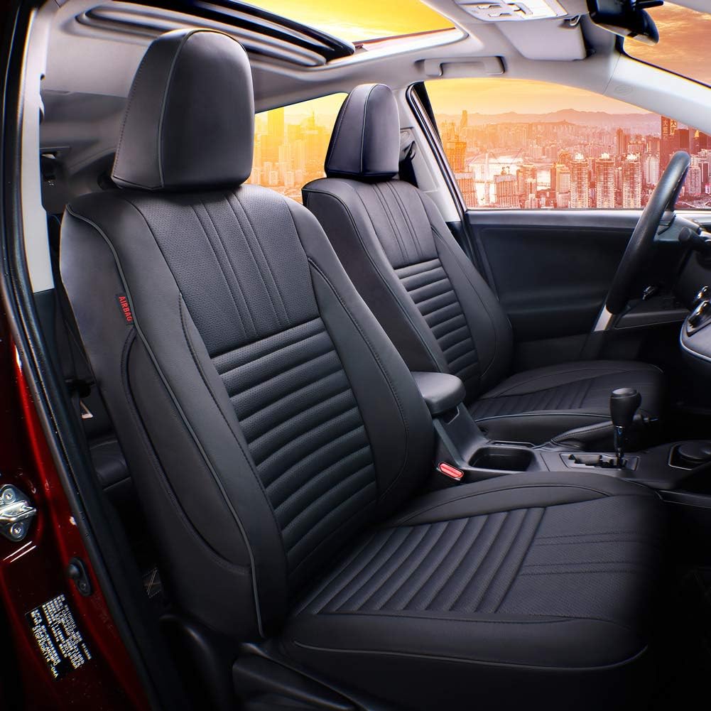 Custom Fit Full Set Car Seat Covers Leatherette Red W188