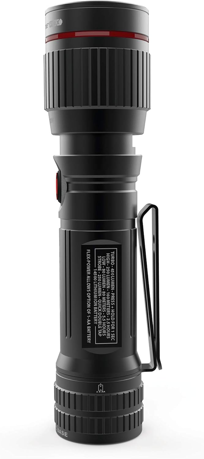 Rechargeable LED Flashlight, 450 Lumens O13486