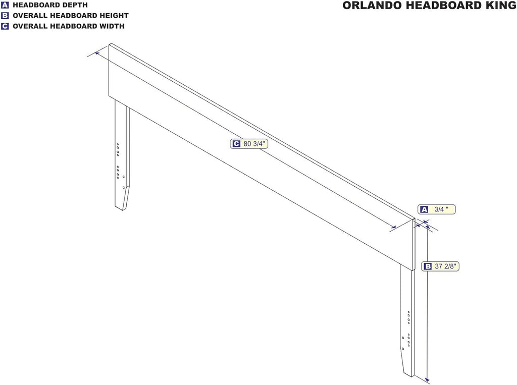 King Walnut Headboard S36836