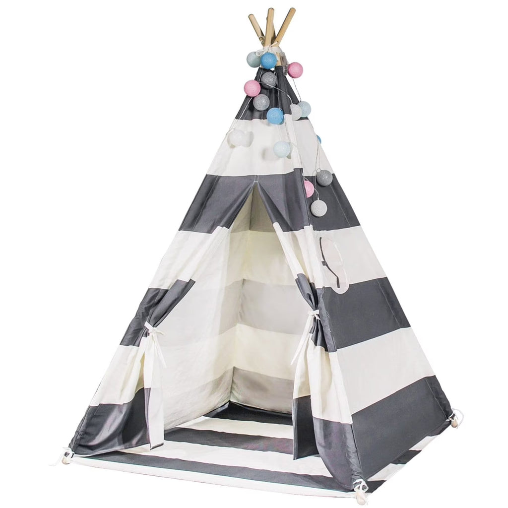 Teepee Tent for Kids with Carry Case, Canvas Toys - 1pc O5492
