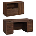 2-Piece Executive Desk & Storage Credenza Set Q770
