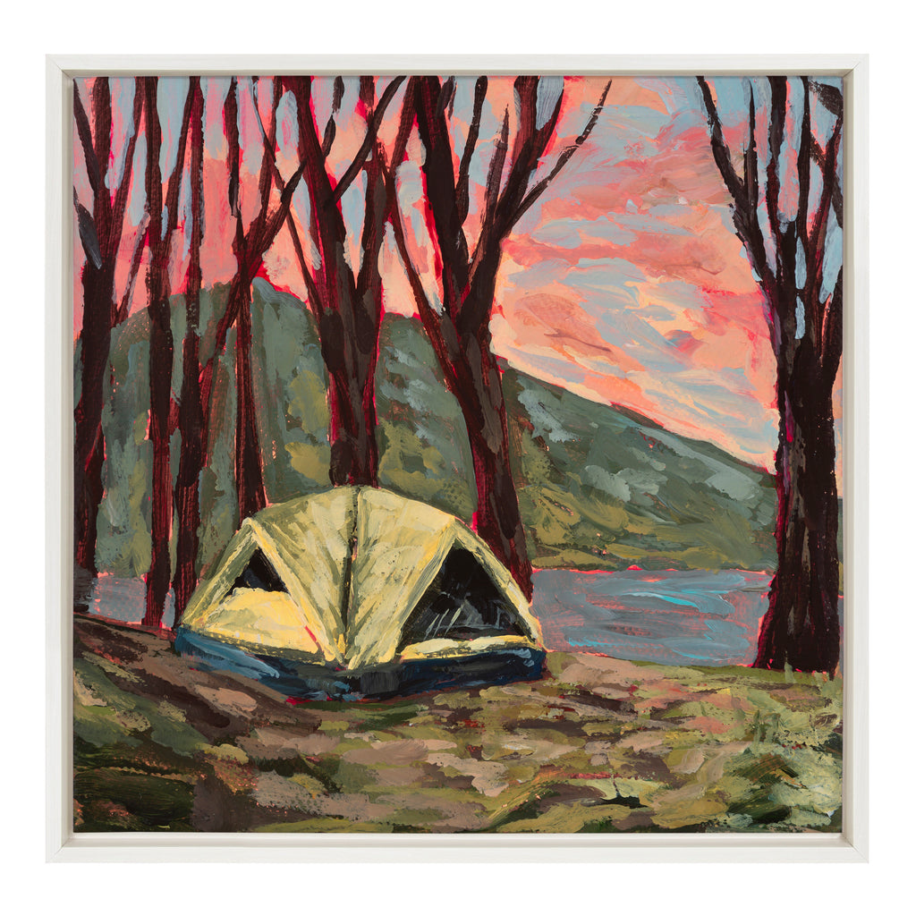22x22 White Framed Canvas Wall Art D658866