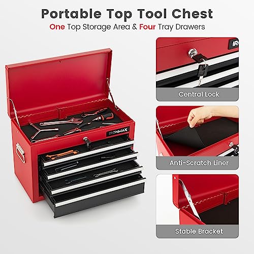 Rolling Tool Chest Cabinet with Wheels and Lock, 6 Drawers R914218