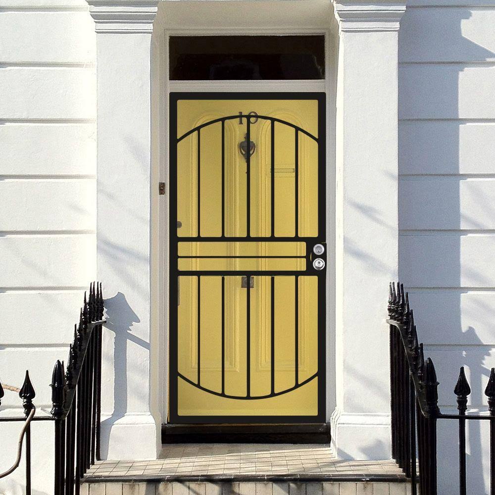 Black Steel Prehung Security Door H41315