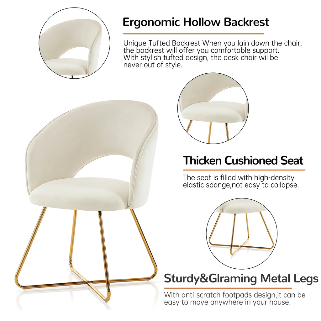 Khaki Velvet Upholstered Accent Chair K2883