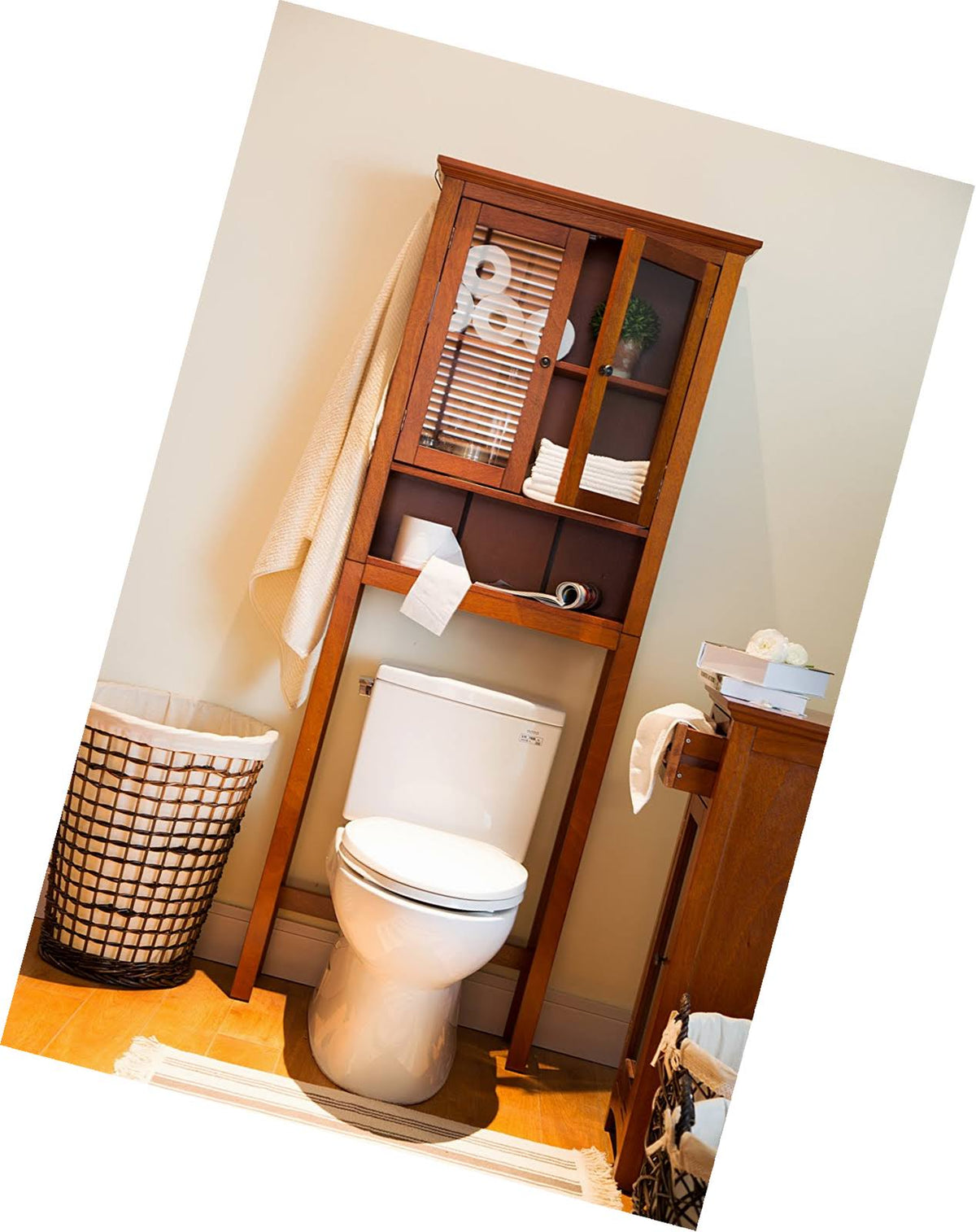 Wooden Bathroom Storage Cabinet Spacesaver Y54907