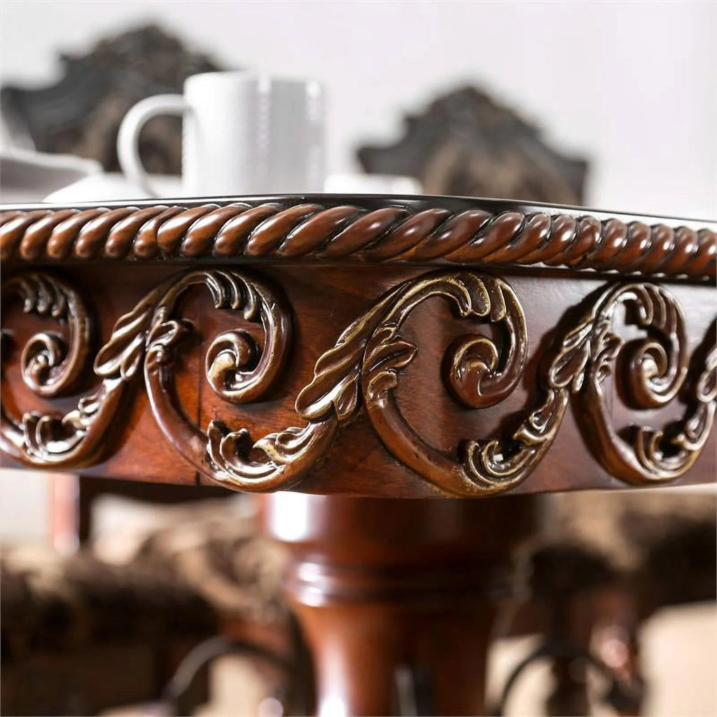 Cherry Wood Pedestal Dining Table P398