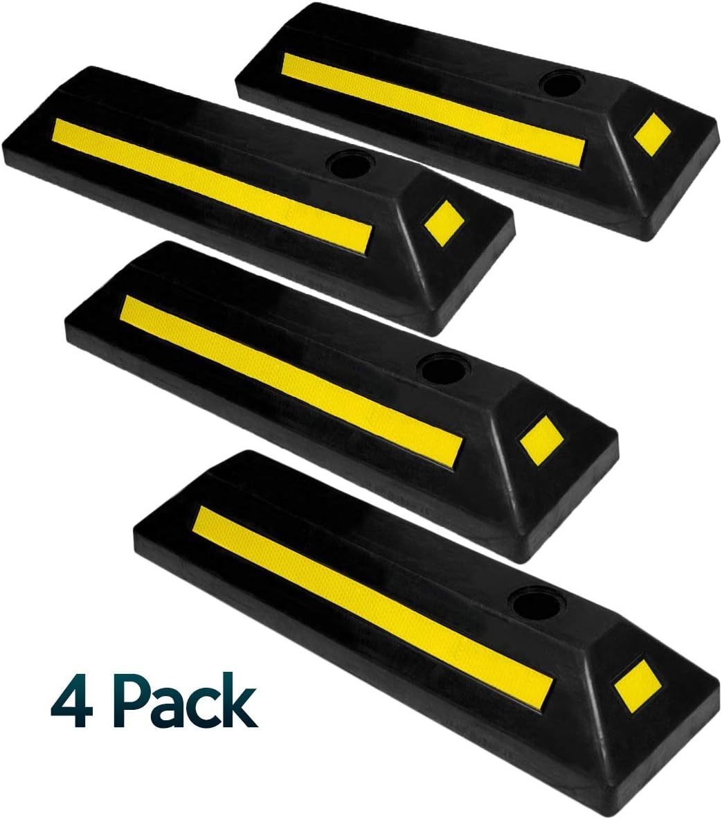4 Pcs Rubber Parking Guide with Reflective Tape M7852