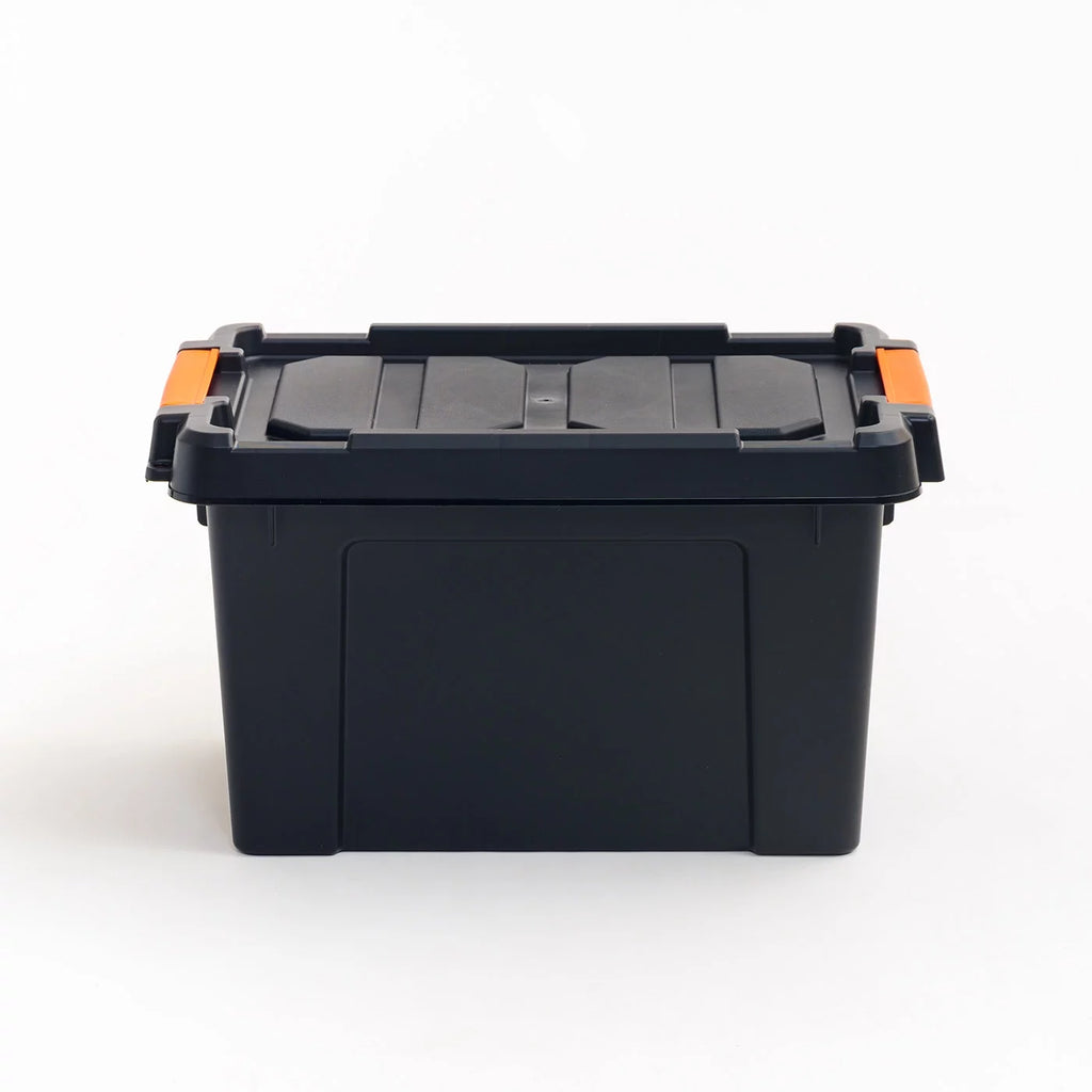 5 Gallon Heavy Duty Plastic Storage Bin Black, Set of 4 A39820