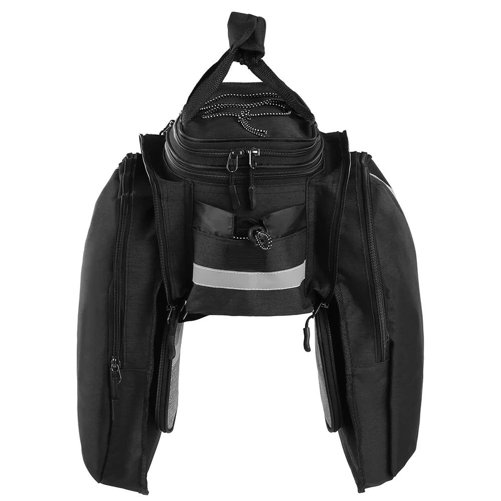 Rear Seat Bag Expandable Waterproof MTB Pannier Bag With Rain Cover G998025