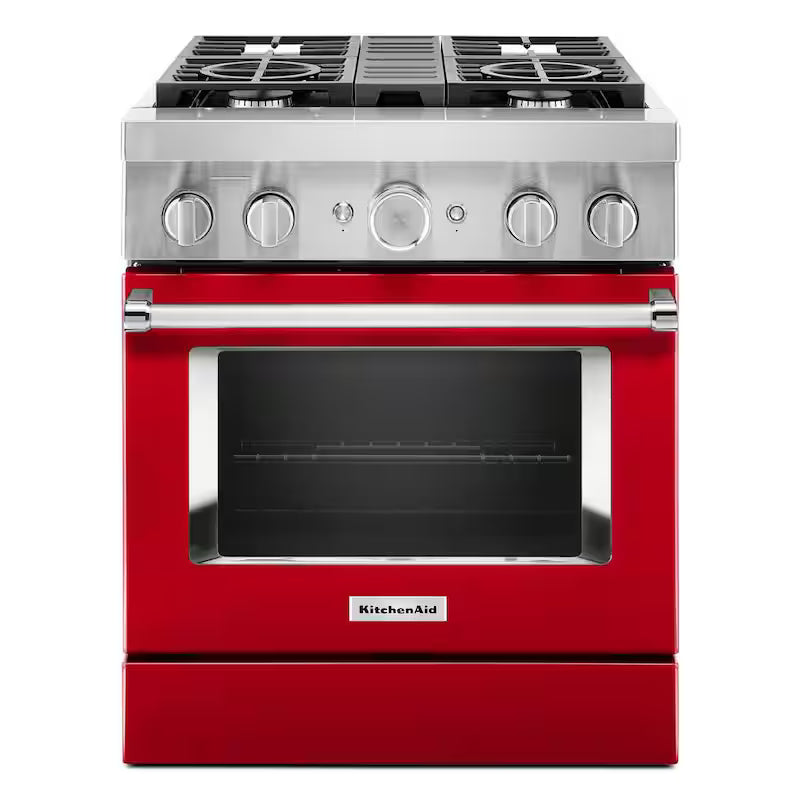 Passion Red 4-Burner Dual Fuel Freestanding Smart Range F27074