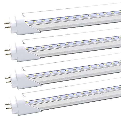 2FT 8W LED Light Tube, 5000K Daylight White, Pack of 4 D80580
