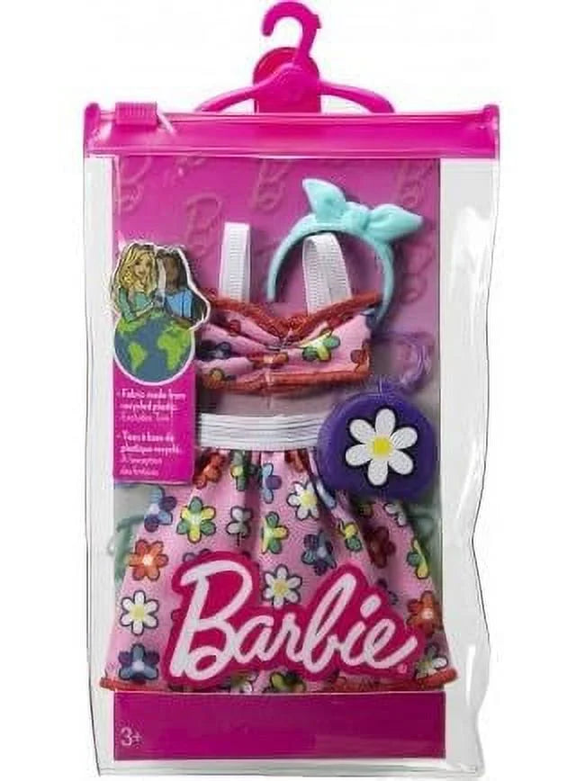 Barbie Fashion Pack Long Sleeve Denim Jacket & Flower Outfit & Two Accessories R740