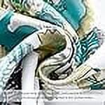 Floral Leaves 18 Inch Length Room Darkening Valance 52x18 White Seafoam Gray 2 Pack P509