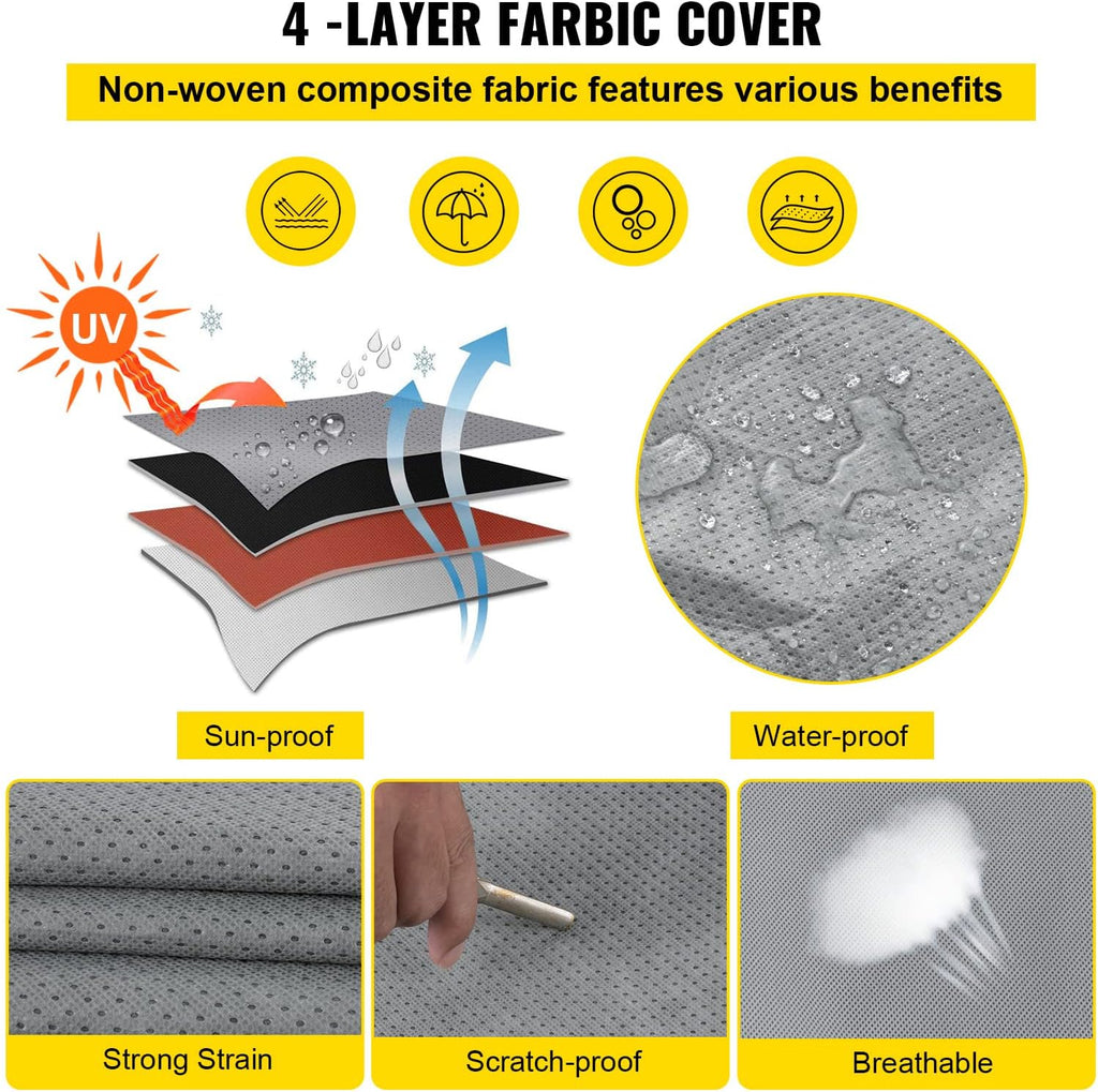 16' - 18' Waterproof Non-Woven Teardrop Trailer Cover T406