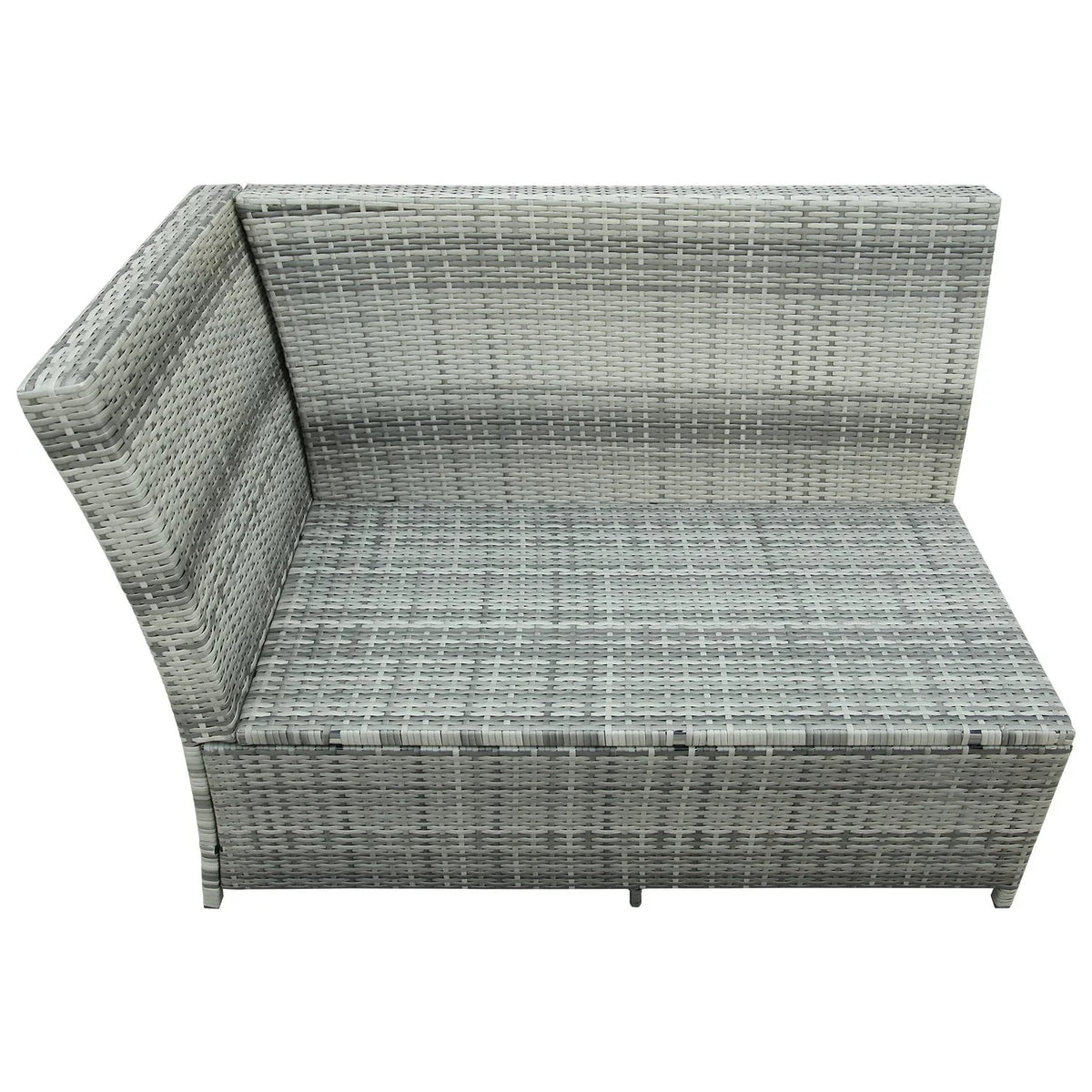 6-Piece Outdoor Sectional Sofa with Glass Table Ottomans Y6392