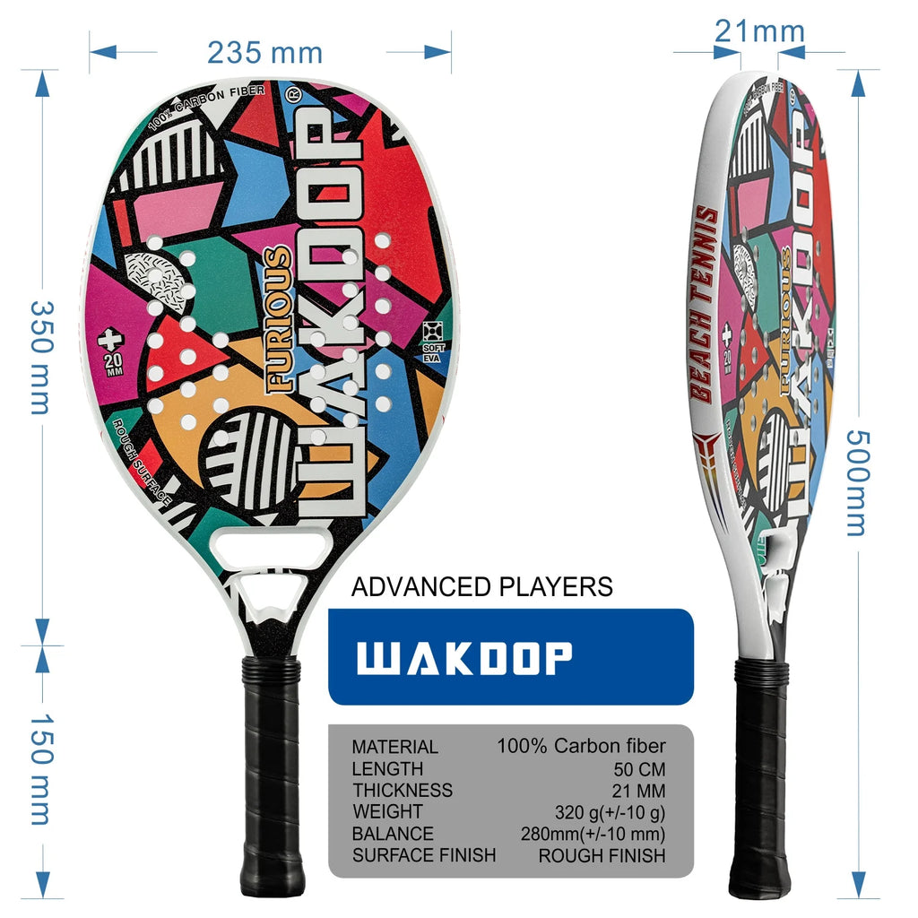 Carbon Fiber Beach Tennis Racket with EVA Foam Core N45476