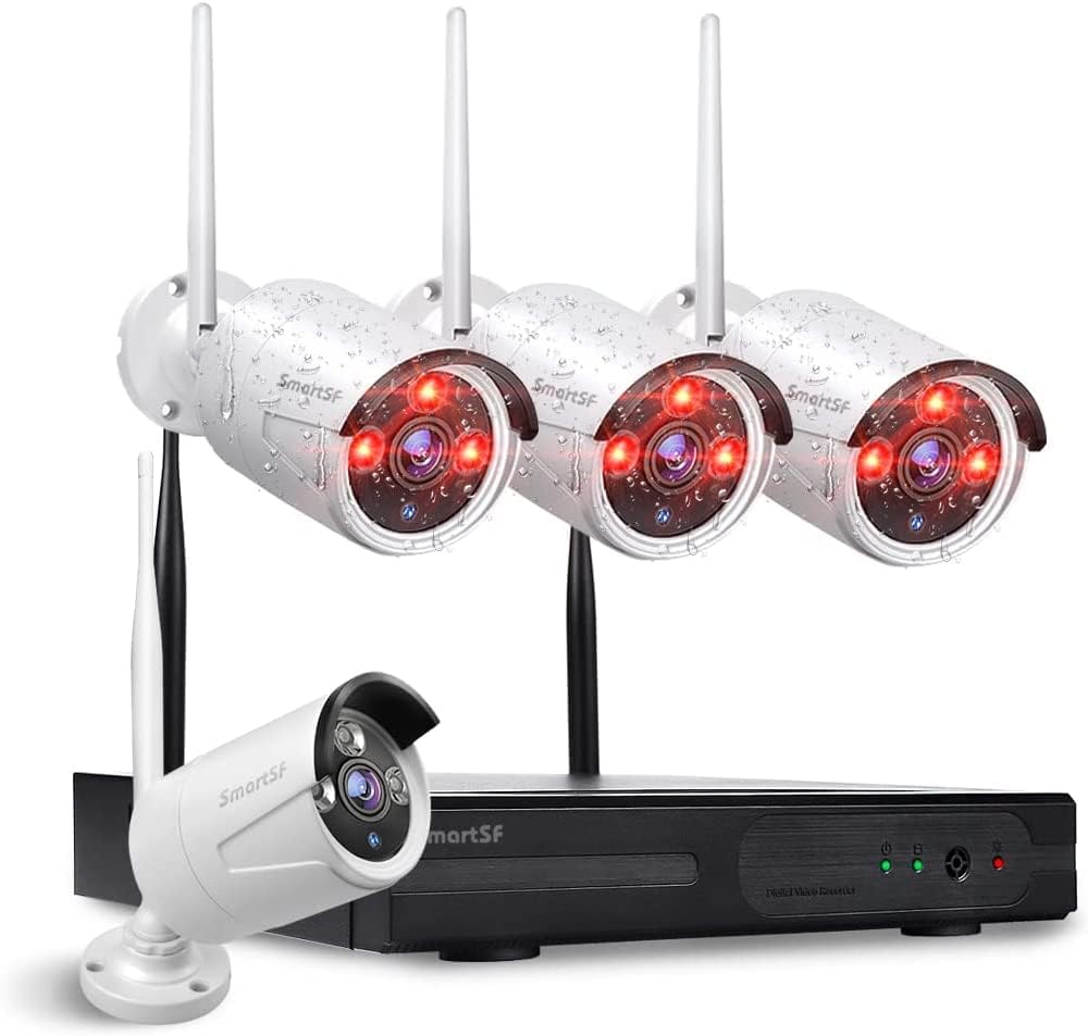2MP 4CH Wireless Security Camera System with Night Vision V2237