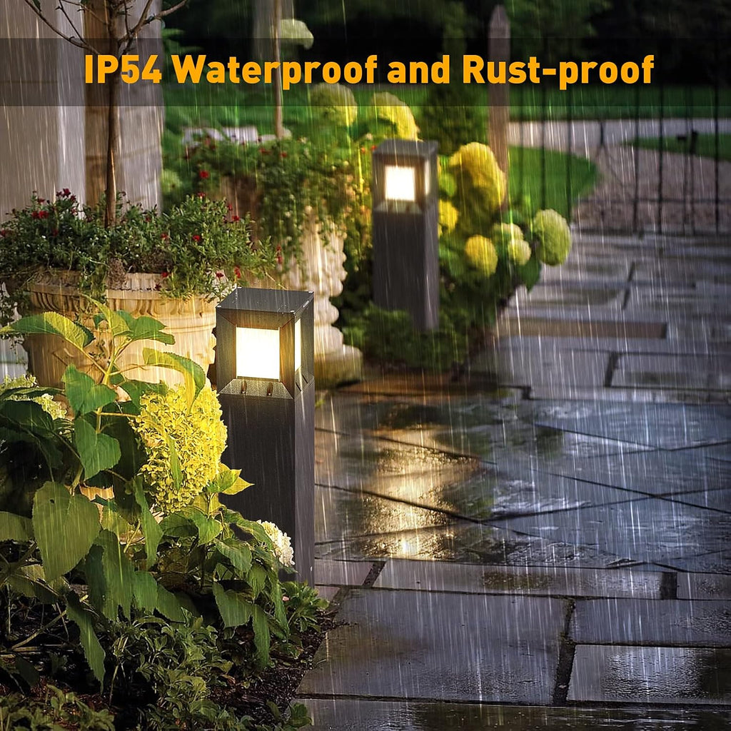 32 Inches Solar Landscape Path Light with IP54 Waterproof 3000K LED Outdoor Bollard Lighting O549773