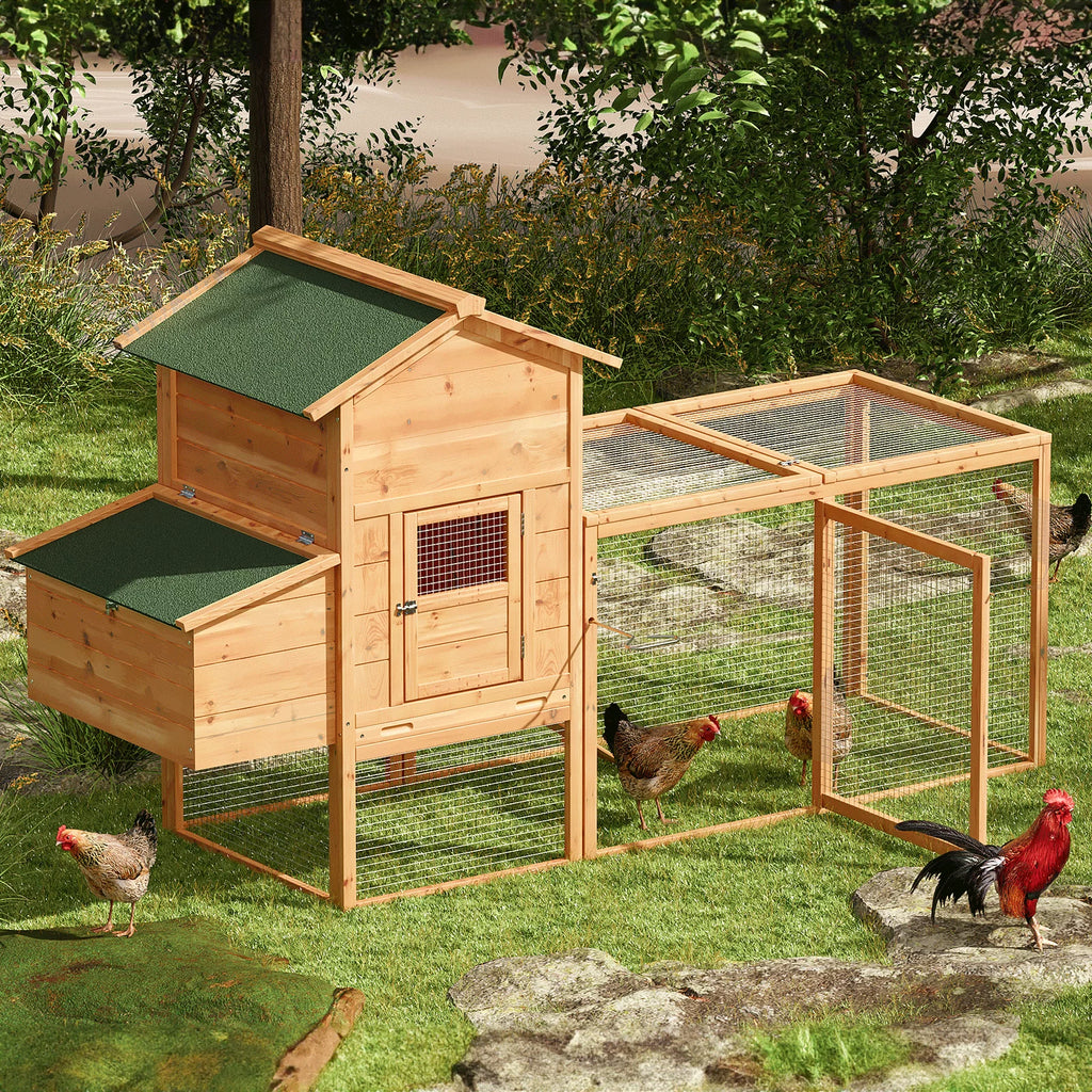 80 inch Wooden Chicken Coop with Nesting Box L58957