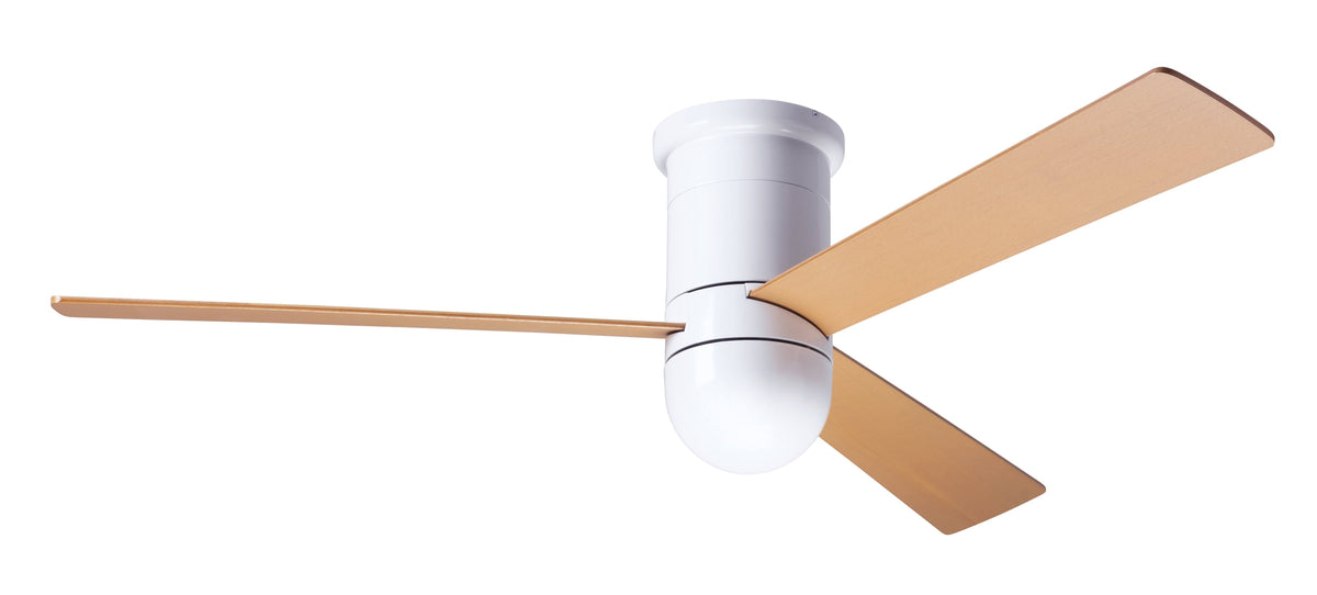 White Cirrus Flush Mount DC Ceiling Fan N79850