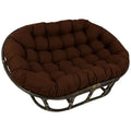 78 x 58 in. Solid Spun Polyester Double Papasan Cushion, Cocoa C56093