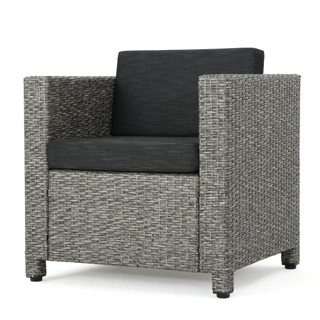 Outdoor Wicker Club Chair with Cushions R516