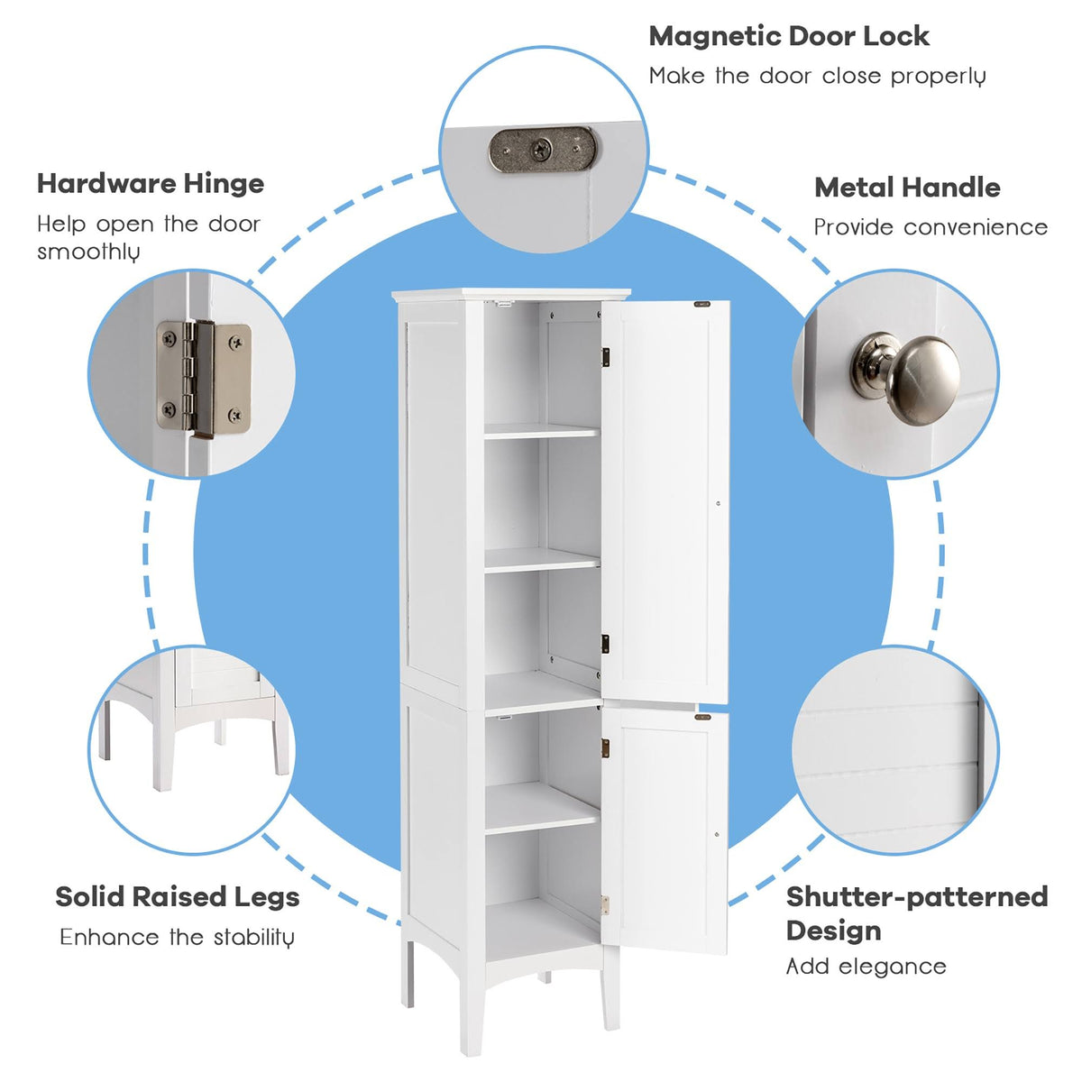 Freestanding Bathroom Storage Cabinet E290834