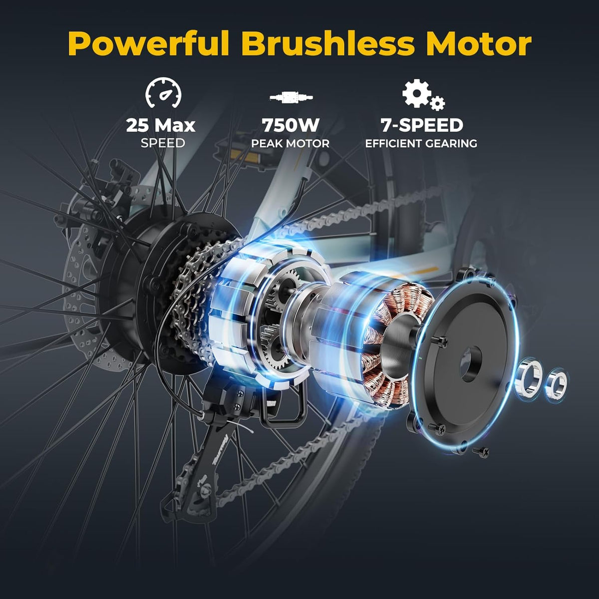 27.5" Electric Bike with 500W Brushless Motor and Front Fork Suspension K8787
