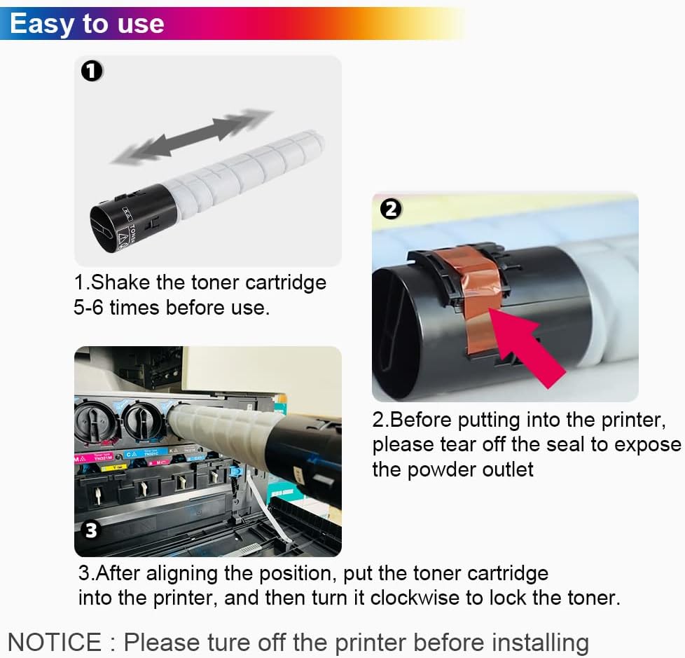 Compatible Toner Cartridge Replacement 4 Pack J1812