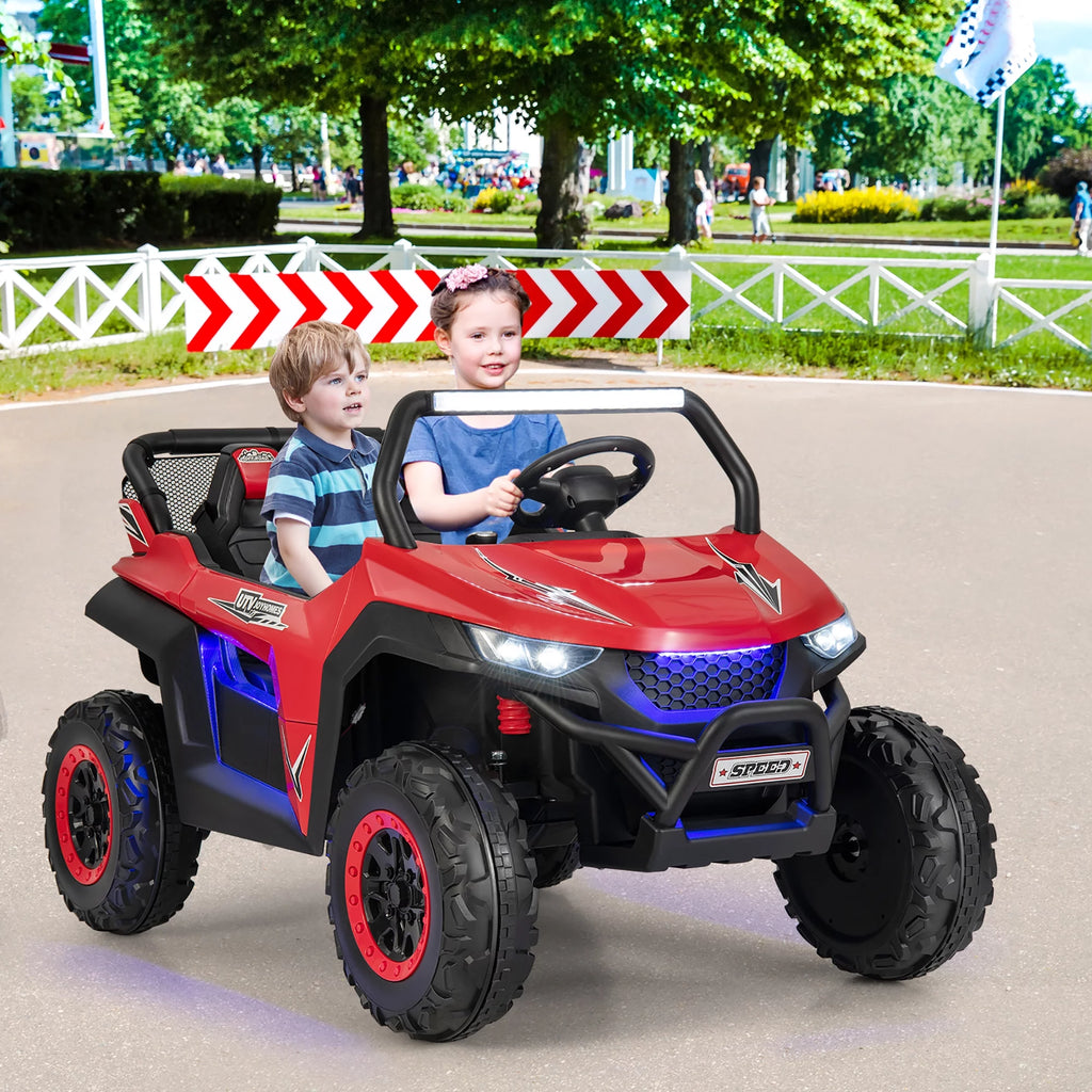 12V 2-Seater Kids Ride On UTV Electric Vehicle Pink F6552