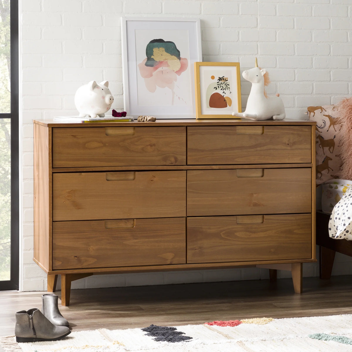 6 Drawer Solid Wood Dresser Q12414