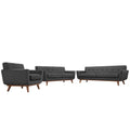 Gray Sofa Loveseat and Armchair Set of Three E7361