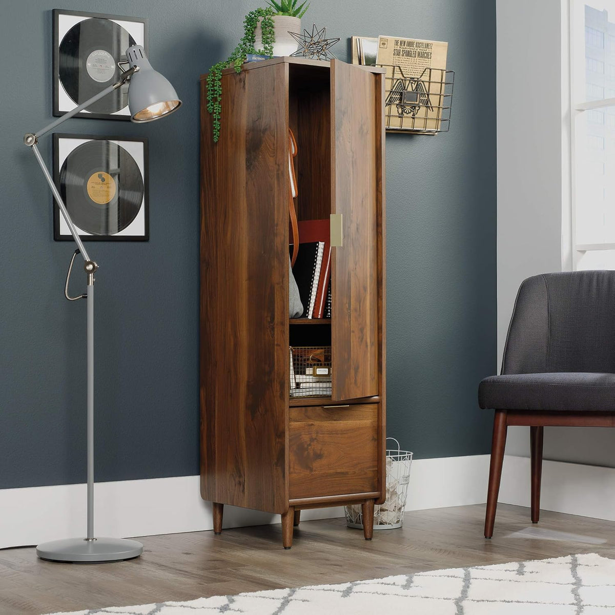 Storage Cabinet with File, Grand Walnut Finish Z275957