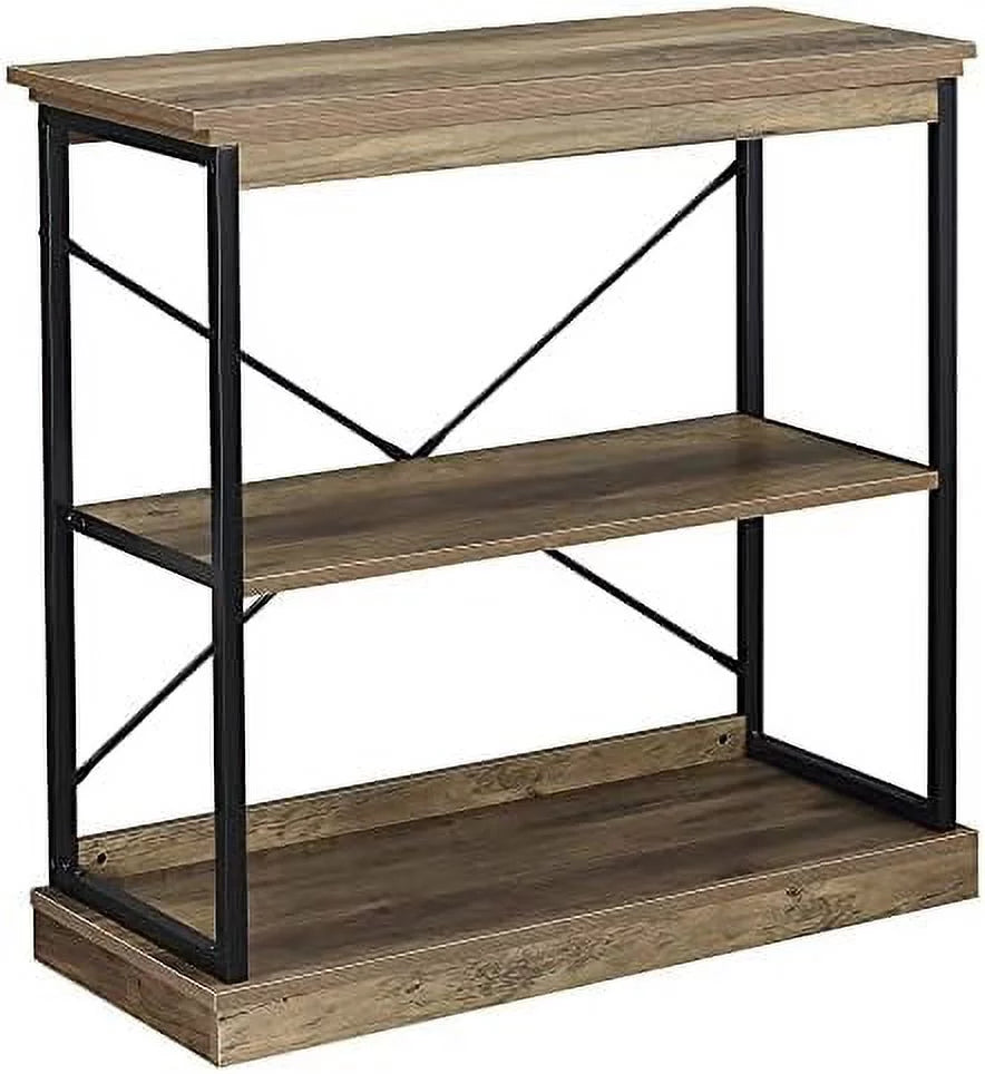 Brown 2-Tier Metal Frame Bookshelf X995