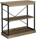 Brown 2-Tier Metal Frame Bookshelf X995