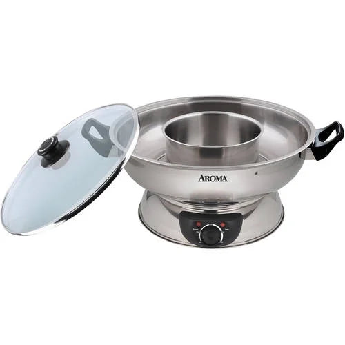 5Qt. Electric Shabu Shabu Hot Pot, Stainless Steel F9054