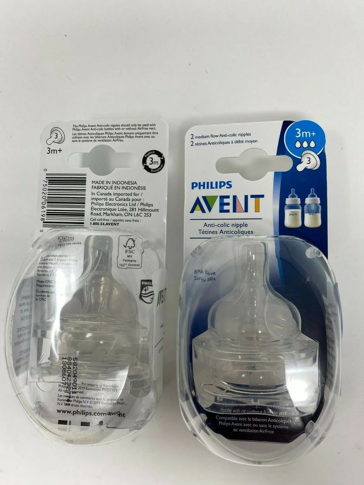 Medium Flow AntiColic Baby Bottle Nipple 2 Packs Of 2 W516