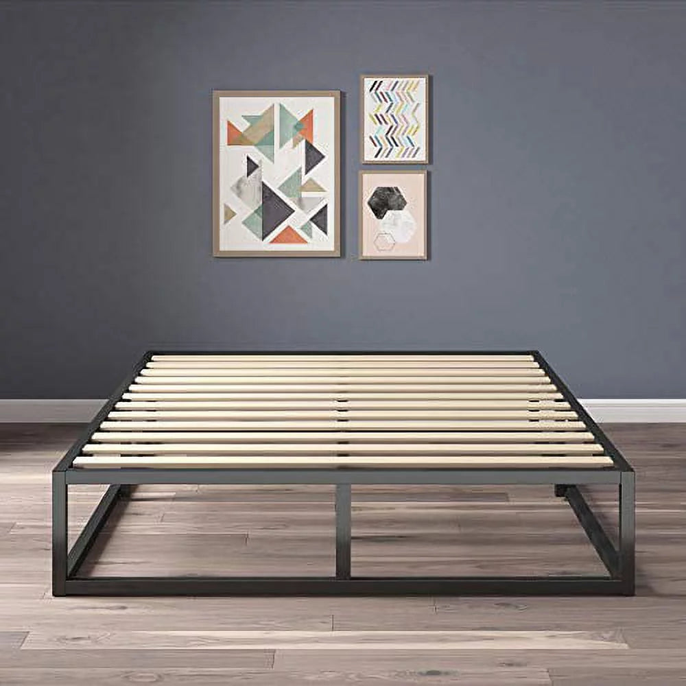 Queen Size Wood Slat Platform Bed Frame E822