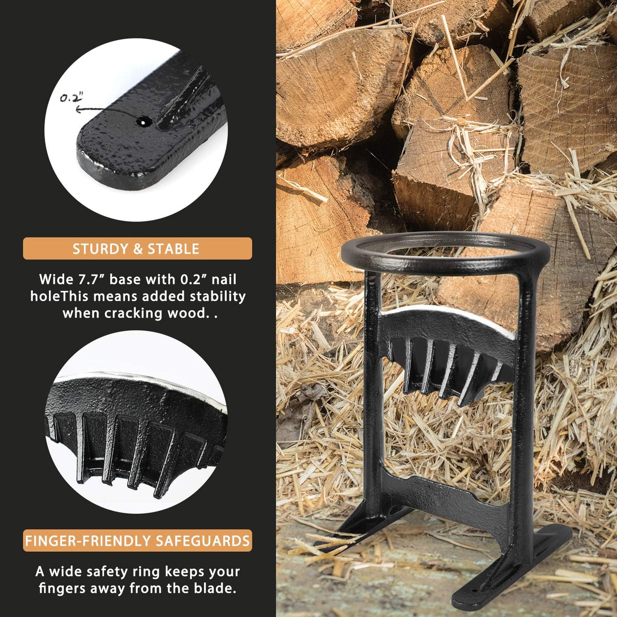 Cast Steel Firewood Cutter Pack of 2 G867924