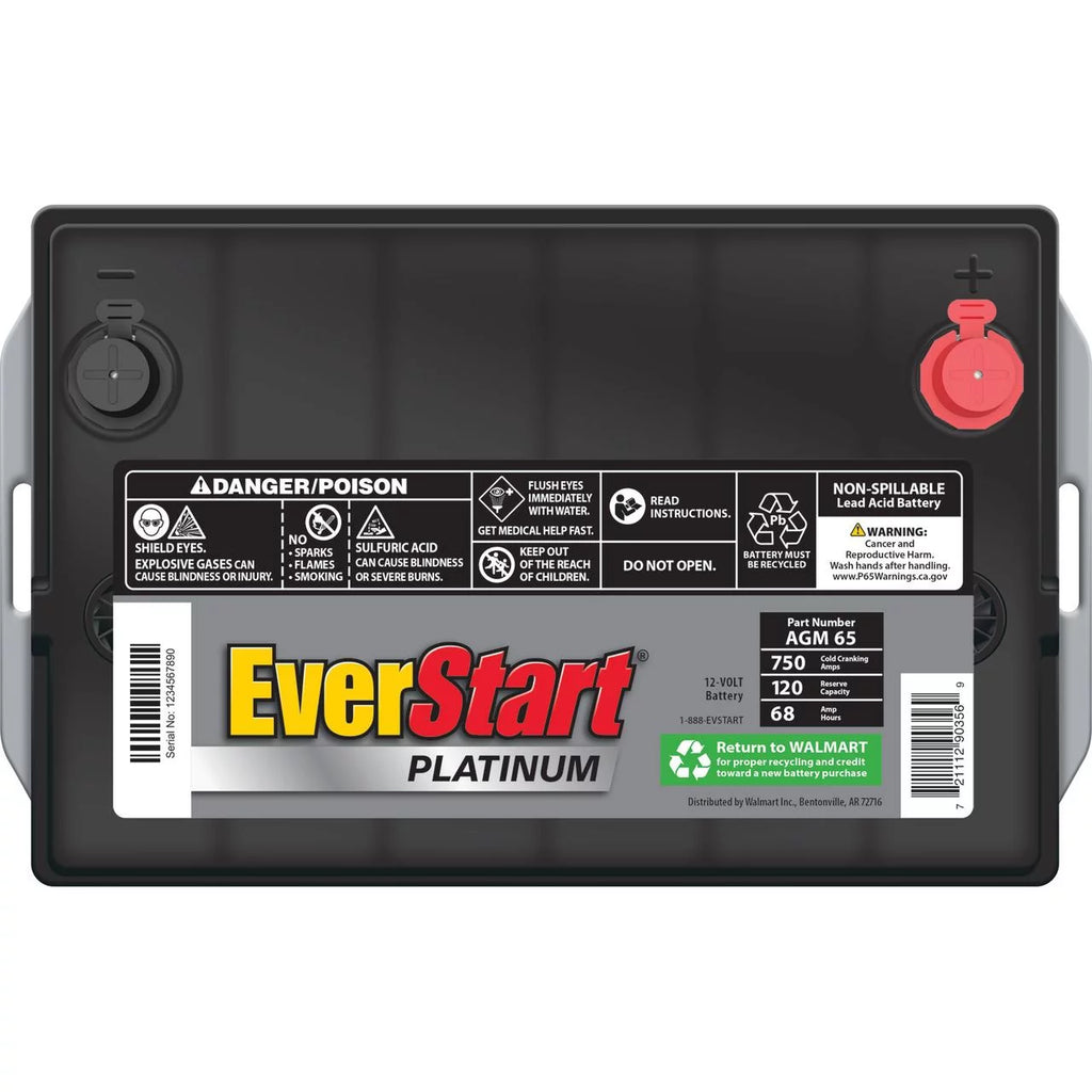 AGM Battery Group Size 65 12 Volt 750 CCA P59570