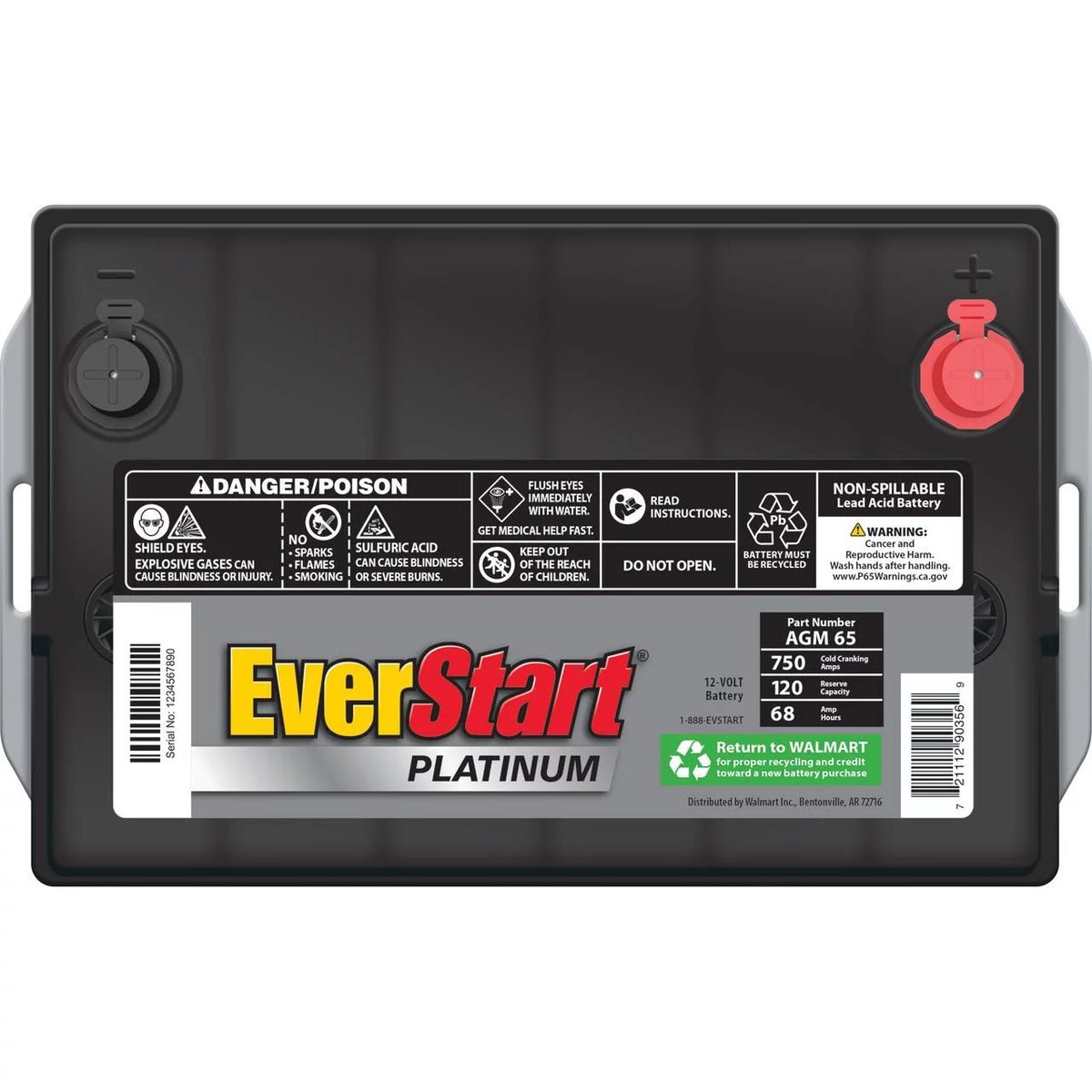 AGM Battery Group Size 65 12 Volt 750 CCA P59570